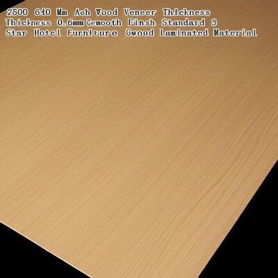 Veneer gỗ tần bì 2500 x 640 mm, độ dày 0.6mm - 1.5mm, bề mặt nhẵn, tiêu chuẩn vật liệu gỗ dán cho nội thất khách sạn 3-5 sao