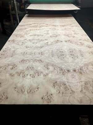 0.5mm Độ dày cắt cắt Mappa Burl gỗ veneer tấm cho trang trí khách sạn