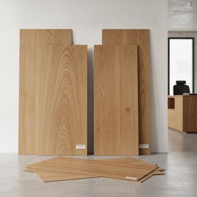 Sheetlength Up To 2440mm Oak Veneer Sheets Crown Cut Plain Cut Wood Panels Ideal For Office Interiors And Custom Cabinetry Solutions
