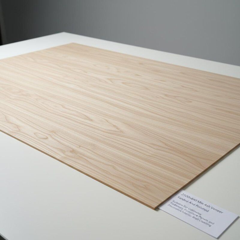 Tấm veneer gỗ tần bì 2500x640 mm đã chà nhám và đánh bóng, thích hợp cho tủ, đồ nội thất và ốp tường trang trí nội thất