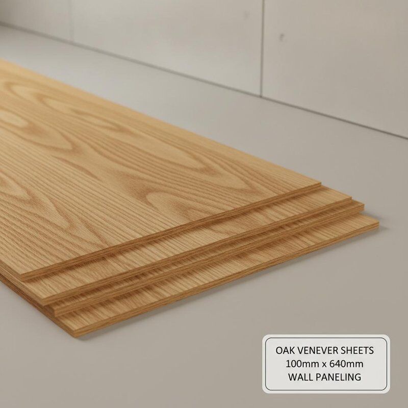 Width 100mm 640mm Oak Veneer Sheets With Crown Cut Plain Cut Grain Designed for Wall Paneling and Interior Wood Finishes